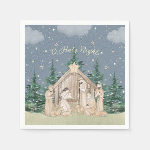 Weihnachtskrippe Serviette