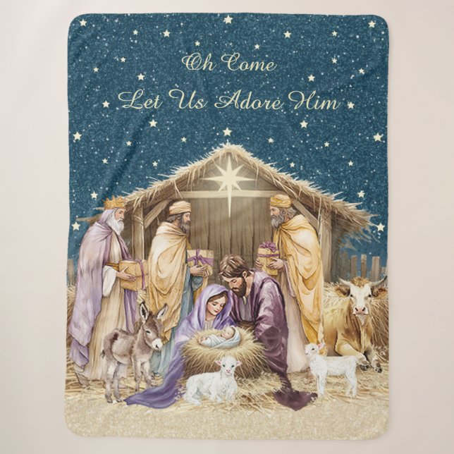 Weihnachtskrippe Sherpadecke (Vorderseite)