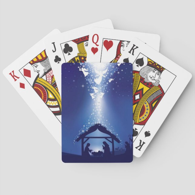 Weihnachtskrippe Spielkarten (Rückseite)