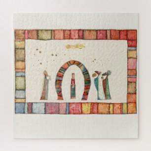  Weihnachtskrippe Szene Schlüsselanhänger Keramik 