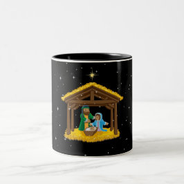 Weihnachtskrippe Zweifarbige Tasse