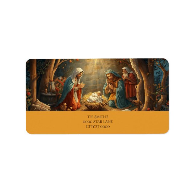 Weihnachtskrippen Adresse  Adressaufkleber (Vorne)