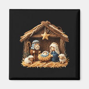 Weihnachtskrippen-Faux-Yarn-Häkel-Jesus-Weihnachte Magnet