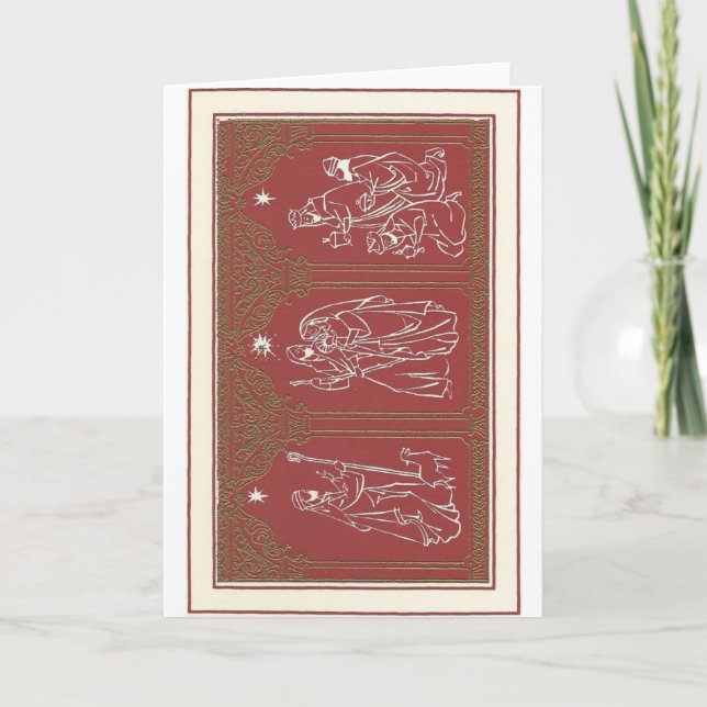 Weihnachtskrippen Feiertagskarte (Vorderseite)