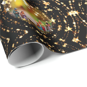 Weihnachtskrippen-Geburt Geschenkpapier
