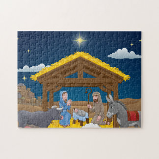 Weihnachtskrippen mit dem Baby Jesus