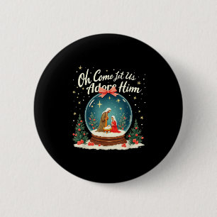 Weihnachtskrippen Oh, kommen Lass uns Adore Ihm Button