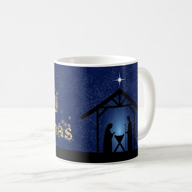 Weihnachtskrippen Religiöse Kaffeetasse (VorderseiteRechts)
