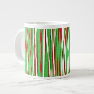 Weihnachtskrippen, rot und grün Jumbo-Tasse