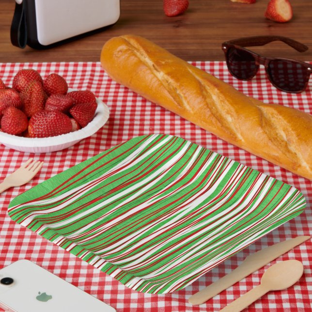 Weihnachtskrippen, rot und grün pappteller (Picknick)