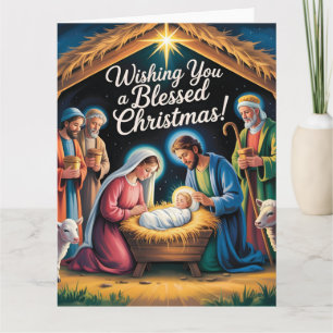 Weihnachtskrippengruß Karte