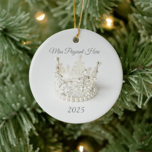 Weihnachtskrone-Ornament Keramik Ornament
