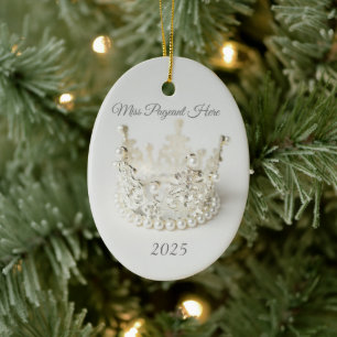 Weihnachtskrone-Ornament Keramik Ornament