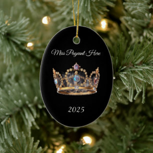 Weihnachtskrone-Ornament Keramik Ornament