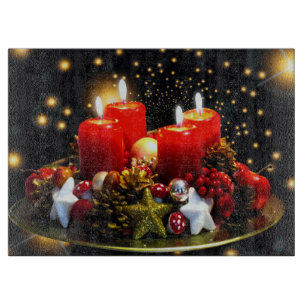 Weihnachtskronenschmuck Schneidebrett