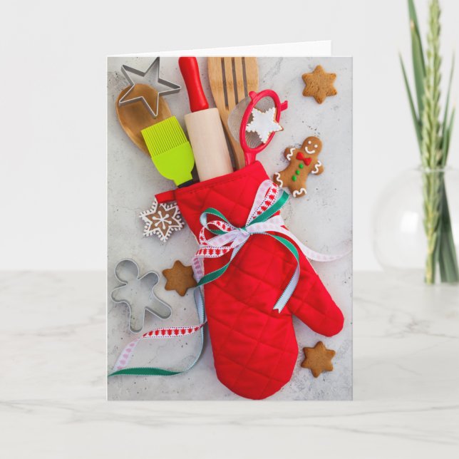 Weihnachtsküche Feiertagskarte (Vorderseite)