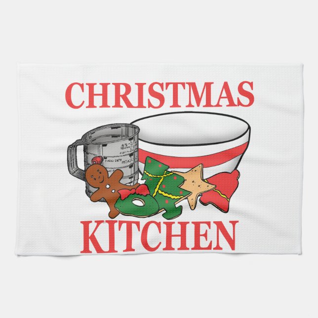 Weihnachtsküche Geschirrtuch (Horizontal)