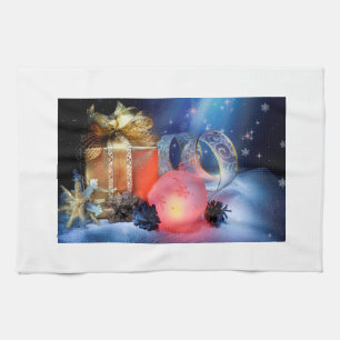 Weihnachtsküche Handtuch mit Geschenken & Ornament