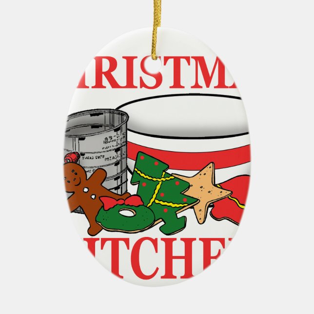 Weihnachtsküche Keramik Ornament (Vorne)