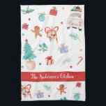 Weihnachtsküche Maßgeschneiderte Einrichtung Geschirrtuch<br><div class="desc">Fügen Sie während der Feriensaison Ihrer Küche eine besondere Touch hinzu! Dieses wunderschöne Handtuch mit Weihnachtselementen in Aquarellen wird Ihrer Küche eine wunderbare festliche Touch verleihen.</div>