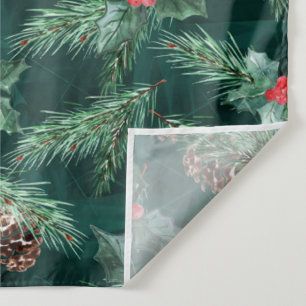 Weihnachtsküche mit Zapfen Wandteppich