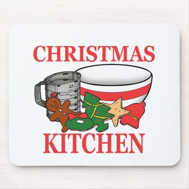 Weihnachtsküche Mousepad (Vorne)