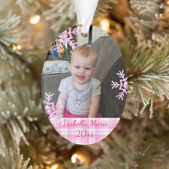 Weihnachtskuchen des personalisierten Fotos Ornament (Baum)