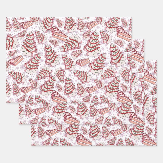 Weihnachtskuchen Geschenkpapier Set (Set)