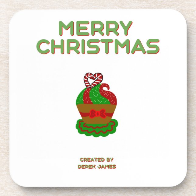 Weihnachtskuchen Hard Plastic Untersetzer (Vorderseite)