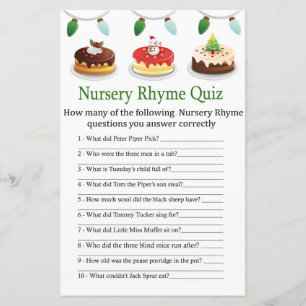 Weihnachtskuchen Kinderzimmer Rhyme Quiz Kinderdus