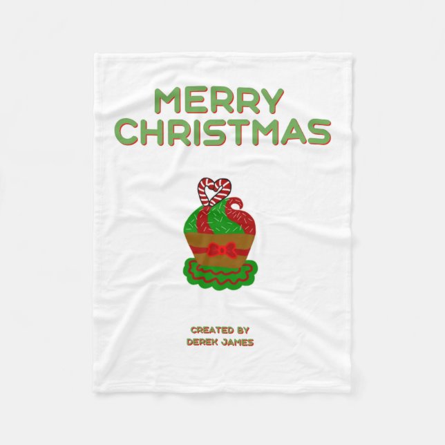 Weihnachtskuchen Kleines Fleece Blanket (Vorderseite)