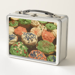Weihnachtskuchen mit Sprinklen Metall Brotdose