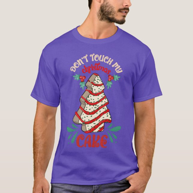 Weihnachtskuchen-Retro T-Shirt (Vorderseite)