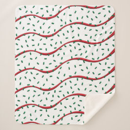 Weihnachtskuchen Roter Streifen Frosting Grüne Spr Sherpadecke