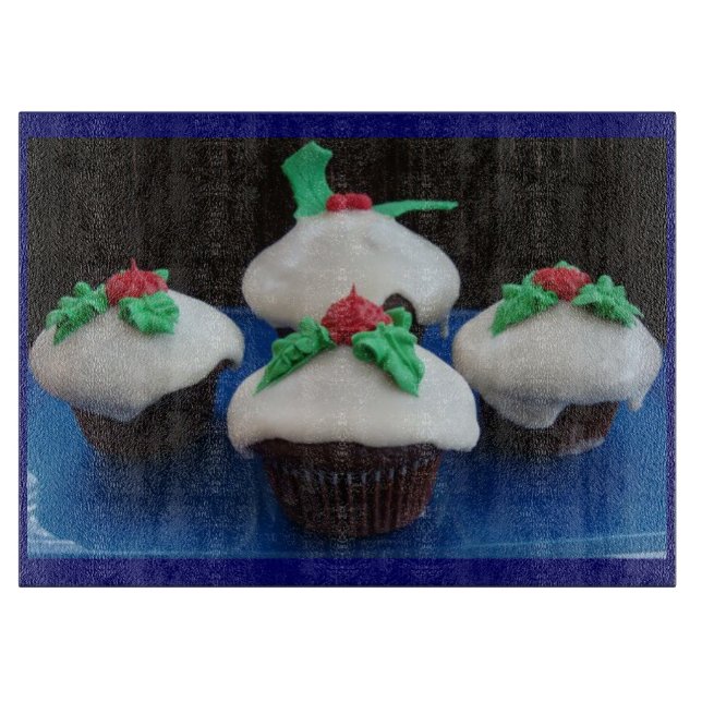 Weihnachtskuchen Schneidebrett (Vorderseite)