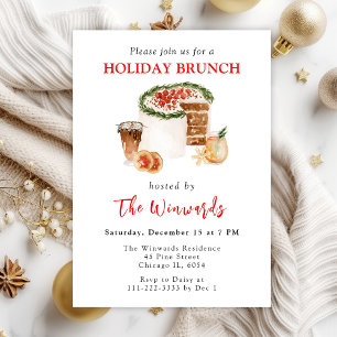 Weihnachtskuchen und Kekse Holiday Brunch Einladung