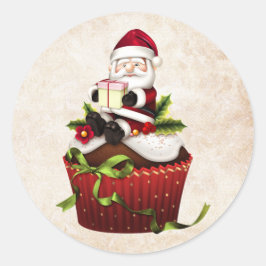 Weihnachtskuchen Weihnachtsaufkleber Runder Aufkleber