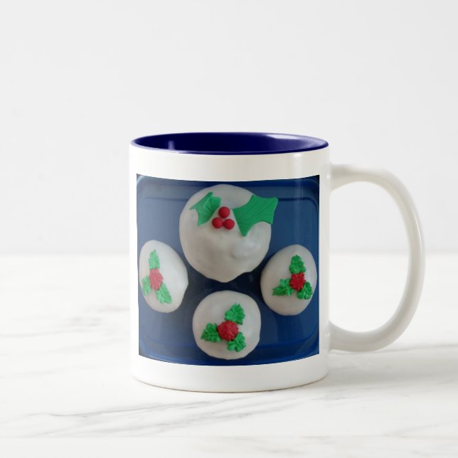 Weihnachtskuchen Zweifarbige Tasse (Rechts)