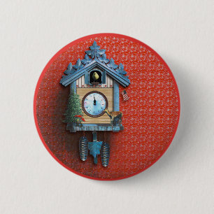 Weihnachtskuckucksuhr 2 ¼ Zoll-runder Knopf Button