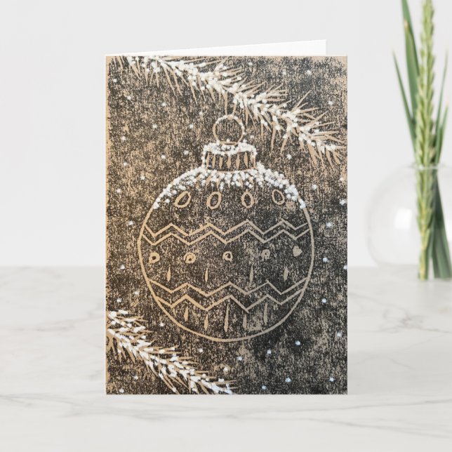 Weihnachtskugelkarte Karte (Vorderseite)