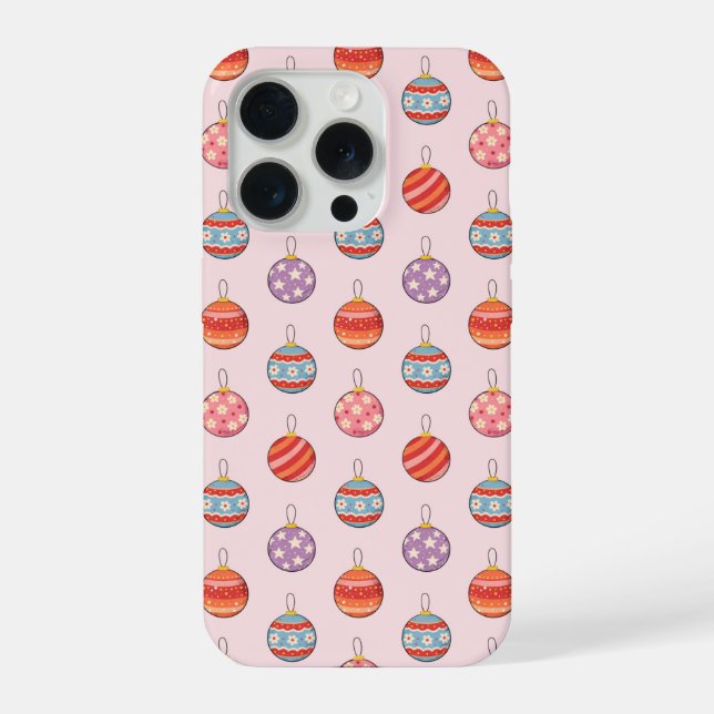 Weihnachtskugeln iPhone 15 Pro Hülle (Rückseite)