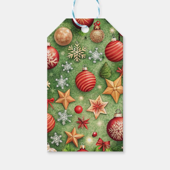 WEIHNACHTSKUGELN STERNE SCHNEEFLOCKEN GESCHENKANHÄNGER (Vorderseite)