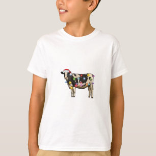 Weihnachtskuh Bauernhof Liebhaber Niedlich Santa F T-Shirt