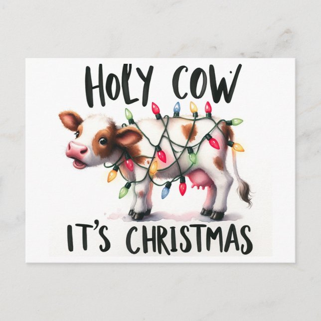 Weihnachtskuh Heilige Kuh Weihnachten Weihnachten  Postkarte (Vorderseite)