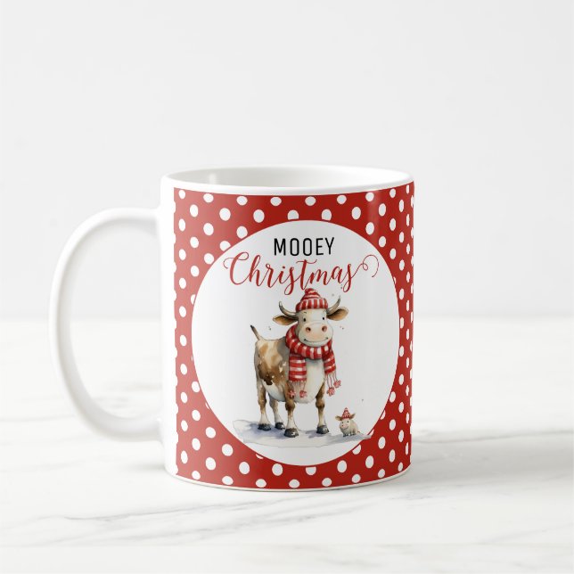 Weihnachtskuh Kaffeetasse (Links)