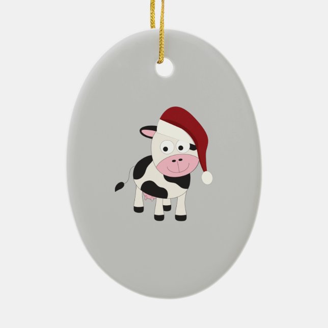 Weihnachtskuh Keramikornament (Hinten)