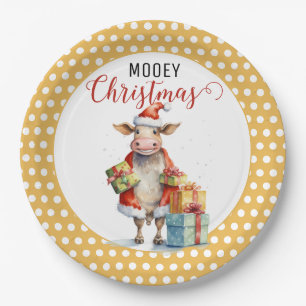 Weihnachtskuh Pappteller