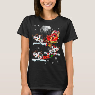 Weihnachtskuh Santa Reitet Rentierkuh T-Shirt
