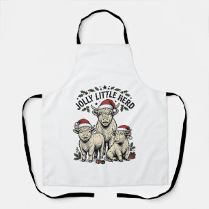 Weihnachtskuh-Shirt Vintage-Feiertagsherde Kunst Schürze