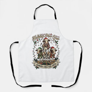 Weihnachtskuh Trio Vintage Scheune Feiertags-Shirt Schürze